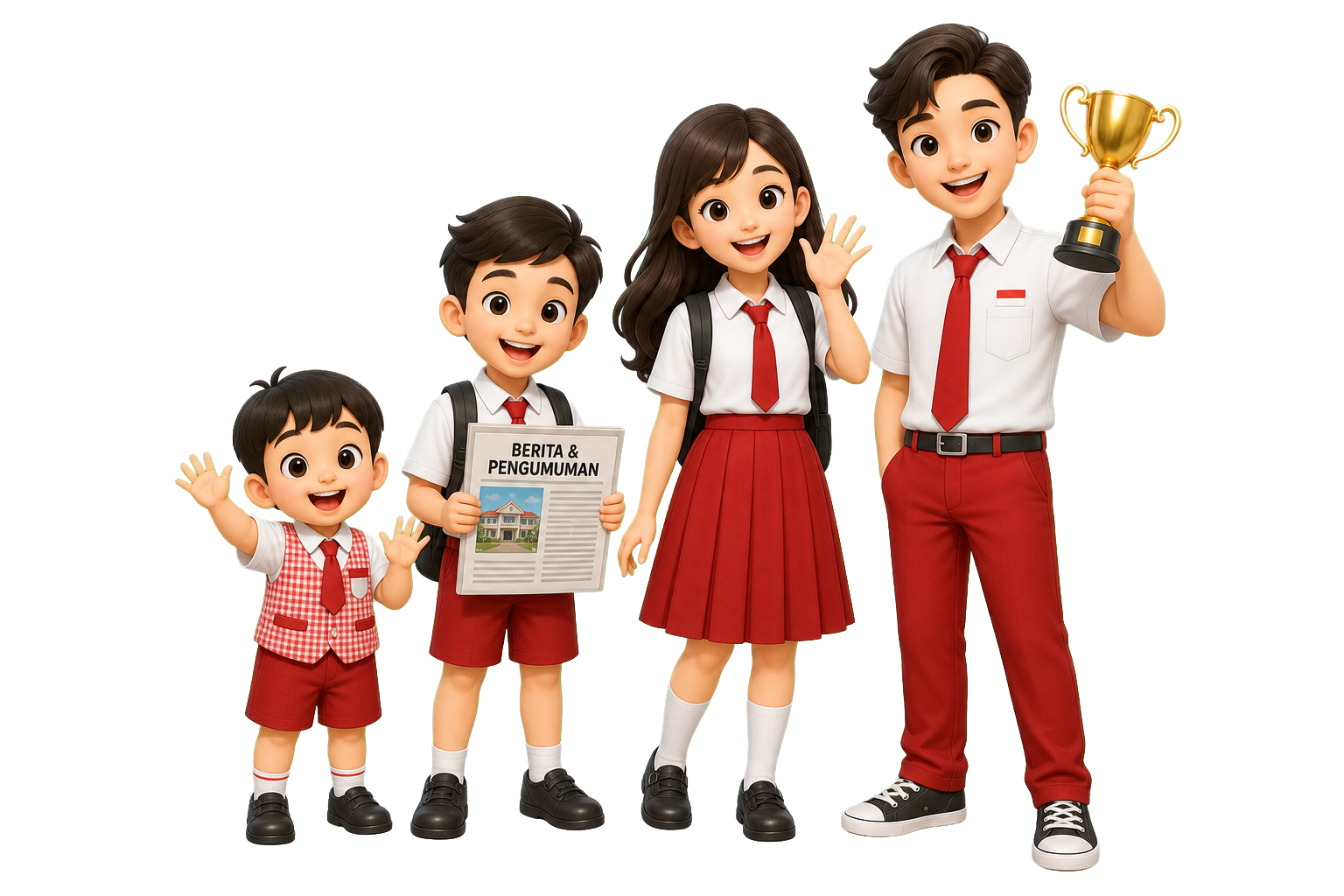 Maskot siswa TK, SD, SMP, dan SMA